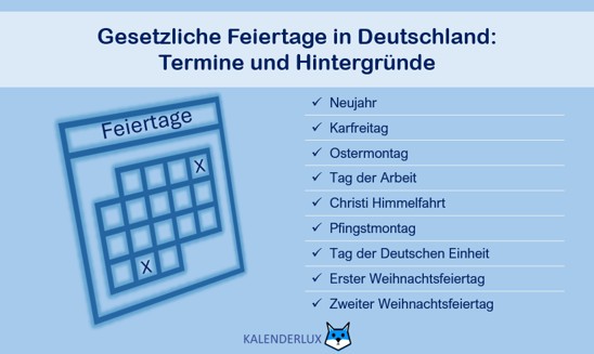 Gesetzliche Feiertage in Deutschland: Alle Termine und Hintergründe
