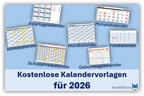 Kalendervorlagen 2026