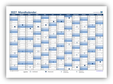 Mondkalender-2027 in blau.